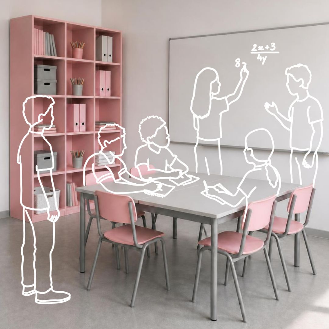 Ambiance d'un espace d'apprentissage aménagé